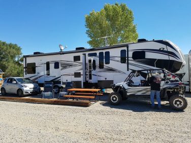 Welcome to Windhaven RV Resort in Dubois, Wyoming — Open Year-Round 59 Fifth-wheel RV at a Windhaven RV Resort campsite